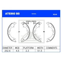Brake Shoes ATE860BS