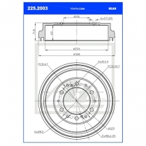 Brake Drum MBD244 (254mm/62mm)