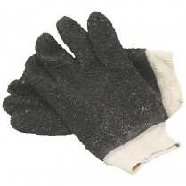 Glove Black Chip PVC Knitwrist