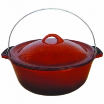 Pot No 12 Bake Flat Red Enamel