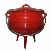Potjie No 2  3 Leg Red Enamel