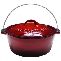 Pot No 10 Bake Flat Red Enamel