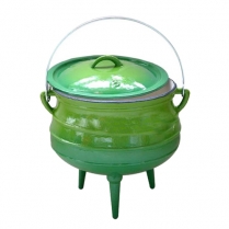 Potjie No 2 3 Leg Green Enamel