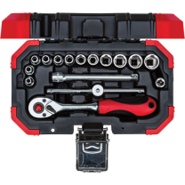 Red Socket Set 16Pc 1/4 Inch
