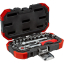 Red Socket Set 16Pc 1/4 Inch