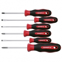 Red Screwdriver PH+SL 6Pc