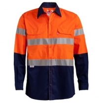 Jonsson Two Tone Reflective Long Sleeve Work Shirt