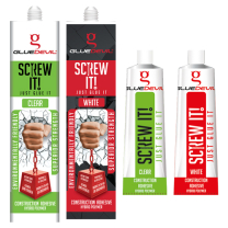 Screw-It! Adhesive in white and clear
