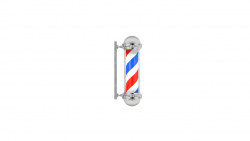 Barber Pole Silver - White Light 71cm (HD-2371002)