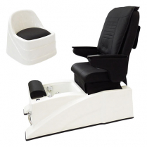*TRITON Pedicure Spa Chair - White with Black Upholstery