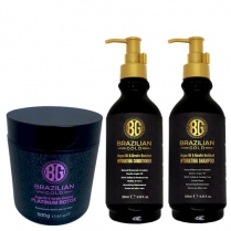 Brazilian Gold Combo-B-tox 500g Platinum,HomeCare Shamp&Cond