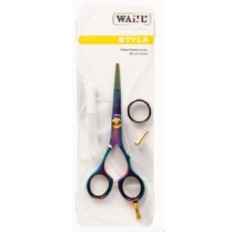 Wahl Styla Hair Scissor w/ f/rest & oil - Blue Titanium 5"
