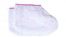 Towelling Booties for Paraffin Treatment - White
