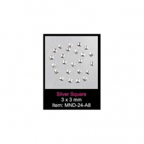Sina Metal Studs Silver Square