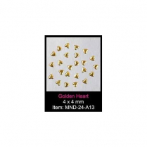 Sina Metal Studs Golden Heart