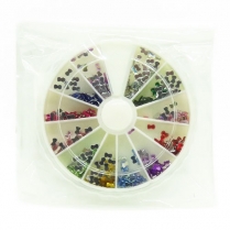 Nail Art Carousel with Acrylic Stones - Bow Ties