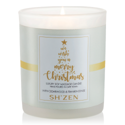 We wish you a Merry Christmas Luxury Soy Massage Candle - 18