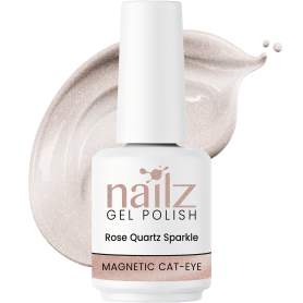 NAILZ Gel Polish 15ml Magnetic Cat Eye- Rose Quartz Sparkle