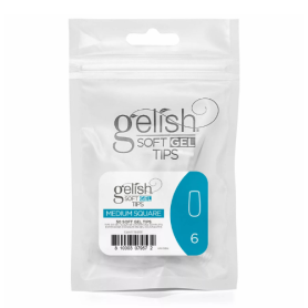 Soft Gel Tips - Square Medium 6 50pk Refill - Gelish