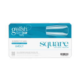 Soft Gel Tips - Square Medium 640pk - Gelish