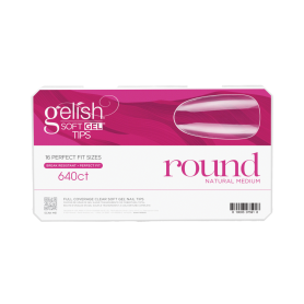 Soft Gel Tips - Medium Round 640pk - Gelish
