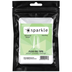 Sparkle Flexi Gel Tips - Almond Short #10 - 50pcs/Bag
