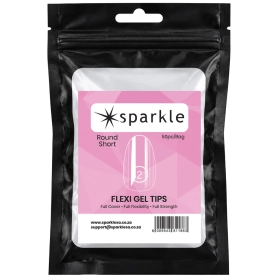 Sparkle Flexi Gel Tips - Round Short #2 - 50pcs/Bag