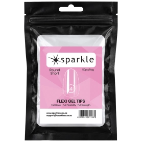 Sparkle Flexi Gel Tips - Round Short #4 - 50pcs/Bag