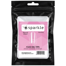 Sparkle Flexi Gel Tips - Round Short #5 - 50pcs/Bag