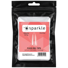 Sparkle Flexi Gel Tips - Stiletto Long #13 - 50pcs/Bag