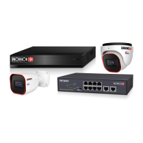 08IP - 8CHNVR + 6 BULLET+ 2 DOME + 8CH POE SWITCH