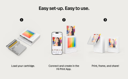 POLAROID HI-PRINT 3x3 PHOTO PRINTER - WHITE + 10 SHEETS