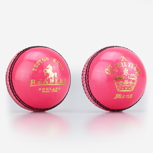 COUNTY CROWN PINK CRICKET BALL