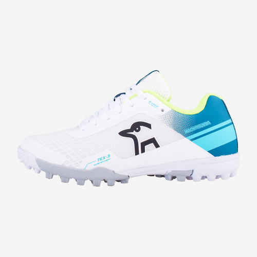 Kookaburra 2024 KC 5.0 Rubber sole Cricket Shoe White/Teal 