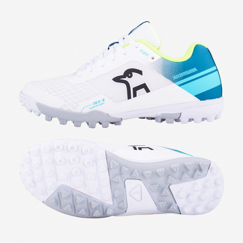 KC 5.0 RUBBER SOLE CRICKET SHOE WHITE/TEAL
