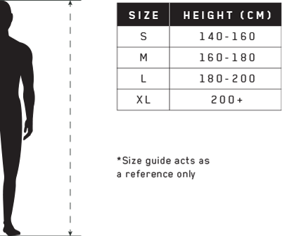 Pro Carbon Shin Guard size guide