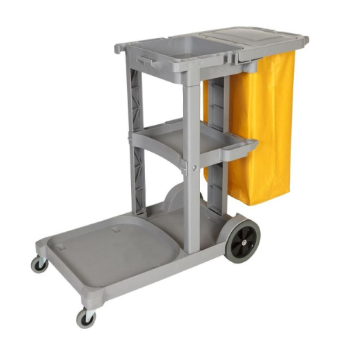 Janitorial Trolley Cart with Bag