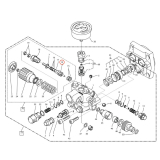 Kranzle unloader control piston with seals 44532 diagram