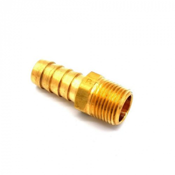 HOSE TAIL BRASS 3/8' MALE - 1/2' TAIL