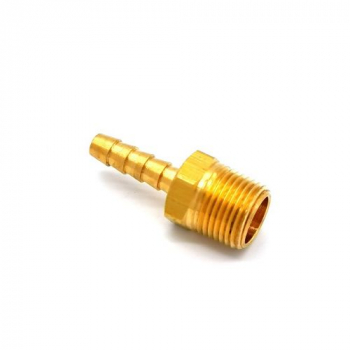 HOSE TAIL BRASS 3/8' MALE - 1/4 TAIL