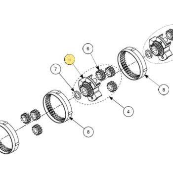 SOLAR GEAR DISC INCLUDING GEAR PINS