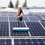 Industrial solar cleaning with solar cleaning brush C800