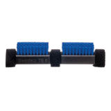 Solar cleaning slide brush for telescopic pole