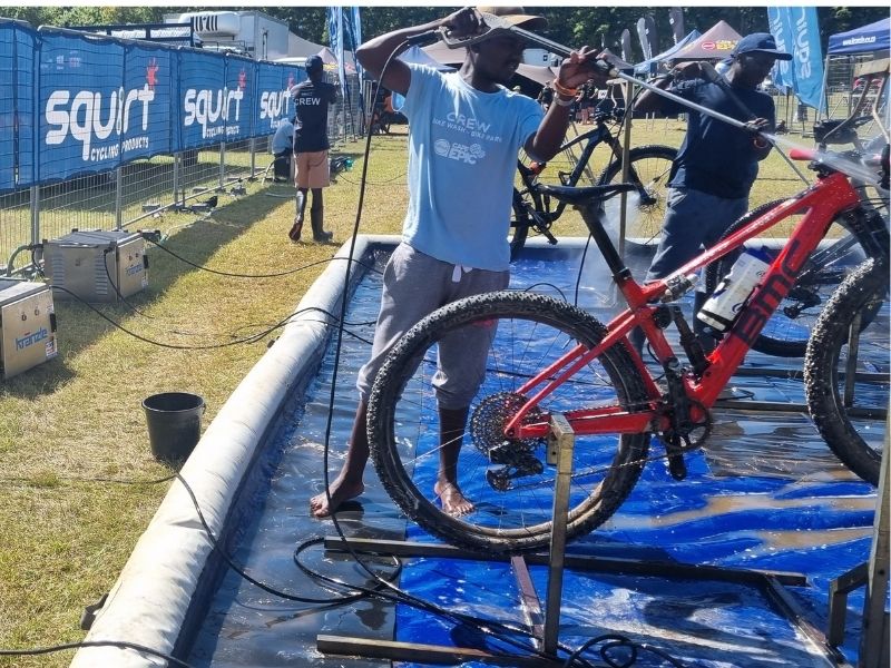 kranzle cape epic bike wash with high pressure cleaner