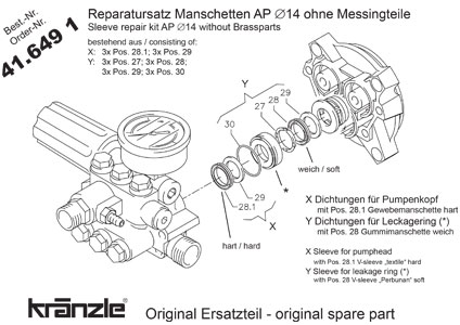 sleeve repair kit ap without brassparts