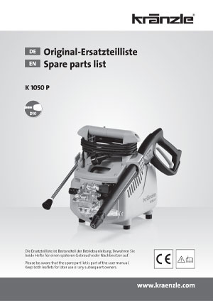 Kranzle 1050P spare parts list