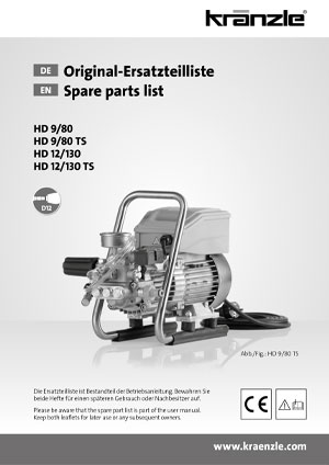 KRANZLE HD 11/130 SPARE PARTS LIST