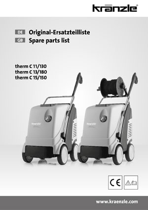 KRANZLE THERM C11/130 SPARE PARTS LIST