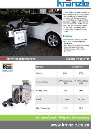 KRANZLE VALET DRYER