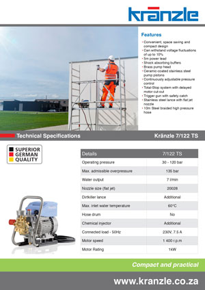Kranzle HD 7/122 brochure